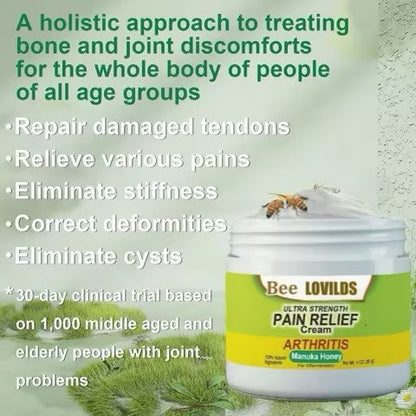 ❤️Last Day - Save up to 80%!-LOVILDS Bee Venom Joint & Bone Therapy Cream (Full Body Recovery, Pure Natural Formula)
